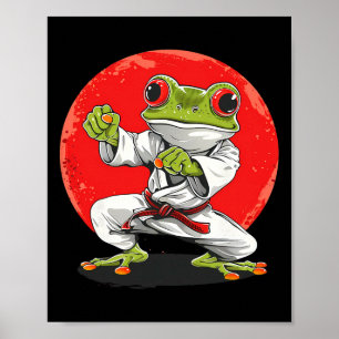 Karate Frosch Martial Arts Judo Kröte Kung Fu Fros Poster