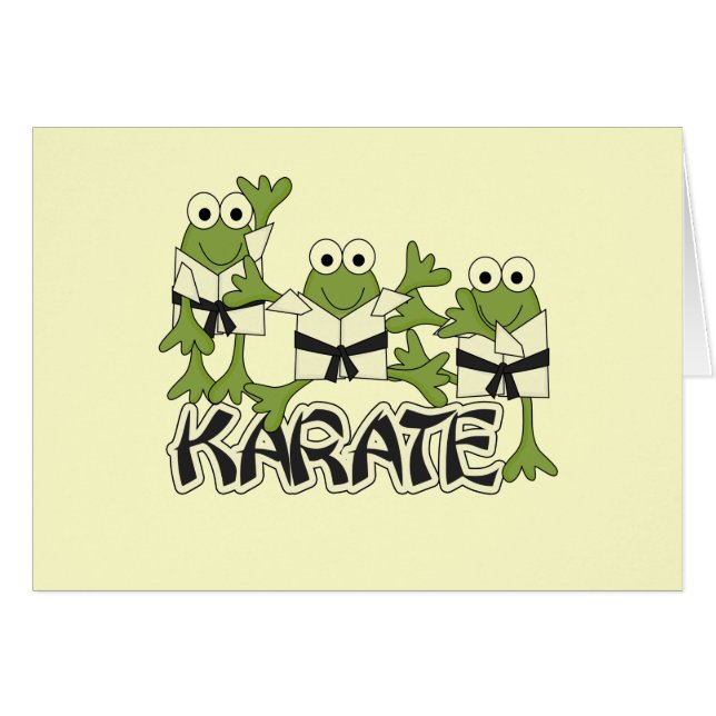 Karate-Frosch-T-Shirts und Geschenke (Vorderseite (Horizontal))