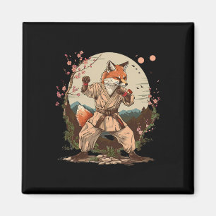 Karate-Fuchs-Motiv Taekwondo Jiu-Jitsu Mma Kickbox Magnet