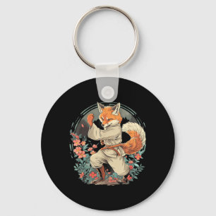 Karate-Fuchs-Motiv Taekwondo Jiu-Jitsu MMA Schlüsselanhänger