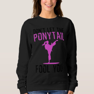 Karate für Frauen Mädchen Karate Kick Kampfsport Sweatshirt