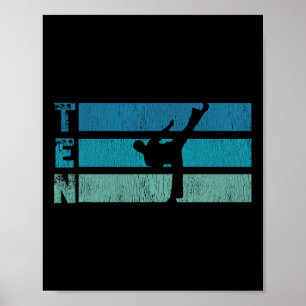 Karate Geburtstag 10 Jahr Taekwondo Junge 10. Poster