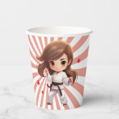 Karate-Geburtstagsparty Pappbecher (Vorderseite)