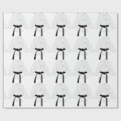 Karate Gi Schwarzer Gürtel Geschenkpapier (Flach)