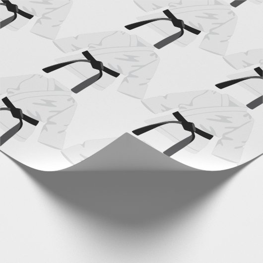 Karate Gi Schwarzer Gürtel Geschenkpapier (Ecke)