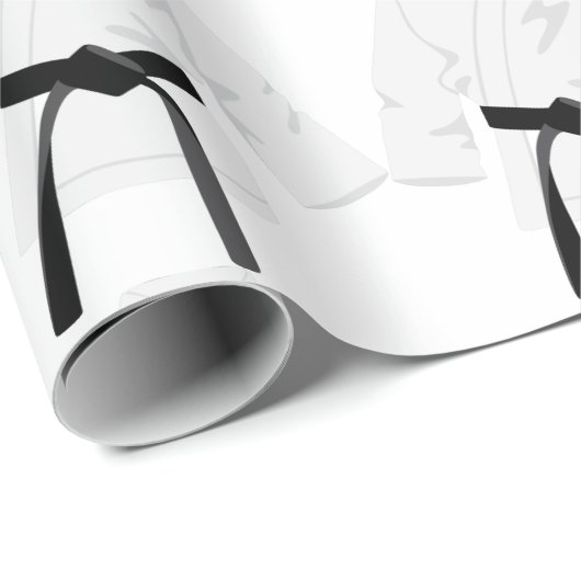 Karate Gi Schwarzer Gürtel Geschenkpapier (Rolleneckpunkt)