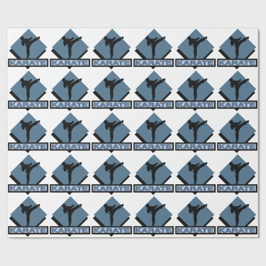 Karate Gift Wrapping Paper Martial Arts gift wrap Geschenkpapier (Flach)