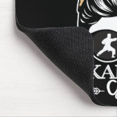 Karate Gigi unordentlicher Dutt Haare Lustiger Kar Mousepad (Ecke)