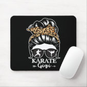 Karate Gigi unordentlicher Dutt Haare Lustiger Kar Mousepad (Mit Mouse)