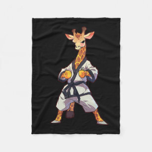 Karate-Giraffe-Taekwondo-Märtyrer-Kampfsportkämpfe Fleecedecke