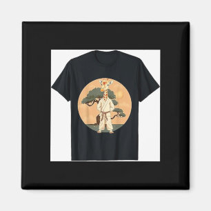 Karate-Giraffe-Tier-MMA-Taekwondo-Kampfsport Magnet