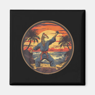 Karate Giraffe Tier Mma Taekwondo Kampfsport Magnet