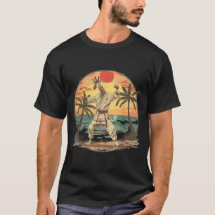 Karate Giraffe Tier Mma Taekwondo Kampfsport T-Shirt