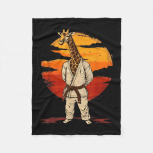 Karate-Giraffen-Motiv-Taekwondo-Jiu-Jitsu-MMA Fleecedecke