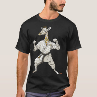 Karate-Giraffen-Motiv Taekwondo Jiu-Jitsu MMA T-Shirt