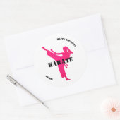 Karate Girl Birthday Stickers (Umschlag)