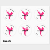 Karate Girl Birthday Stickers (Blatt)