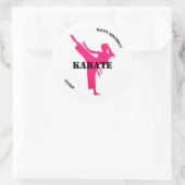Karate Girl Birthday Stickers (Tasche)