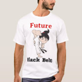 Karate Girl Future Black Belt Martial Arts T-Shirt (Vorderseite)