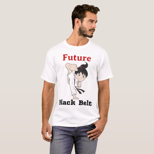 Karate Girl Future Black Belt Martial Arts T-Shirt (Vorne ganz)
