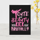 Karate Girl Karte (Gelbe Blume)