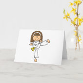 Karate Girl Karte (Gelbe Blume)