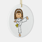 Karate Girl Keramik Ornament (Rechts)