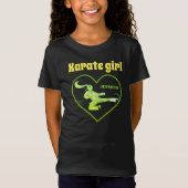 Karate Girl Limon Gelb Moderner Trendy Chic T-Shirt (Vorderseite)