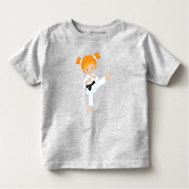 Karate Girl, Niedlich Girl, Black Belt, Orange Hai Kleinkind T-shirt