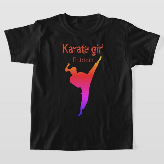 Karate Girl Personalized Name T-Shirt (Ablage )