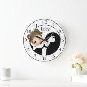 Karate Girl Personalized Wall Clock Große Wanduhr (Zuhause)