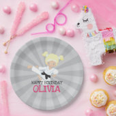 Karate Girl Pink Martial Arts Geburtstag Pappteller (Party)