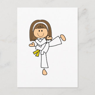 KARATE GIRL POSTKARTE