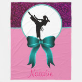 Karate Girls Glitzer und Bow Fleece Blanket (Vorderseite)