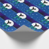 Karate Girls Glitzer und Bow Snowflake Geschenkpapier (Ecke)
