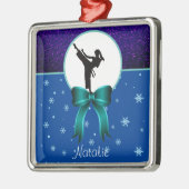Karate Girls Glitzer und Bow Snowflake Ornament Aus Metall (Links)