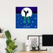 Karate Girls Glitzer und Bow Snowflake Poster (Heimbüro)