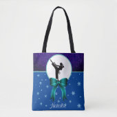Karate Girls Glitzer und Bow Snowflake Tasche (Vorderseite)