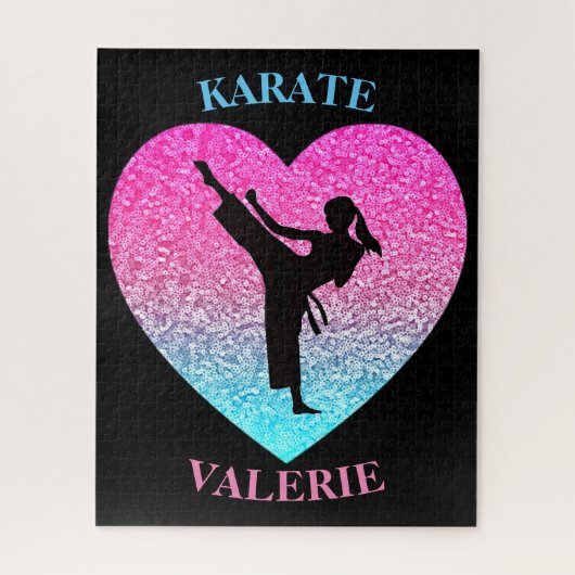 Karate Girls Heart Puzzle (Vertikal)