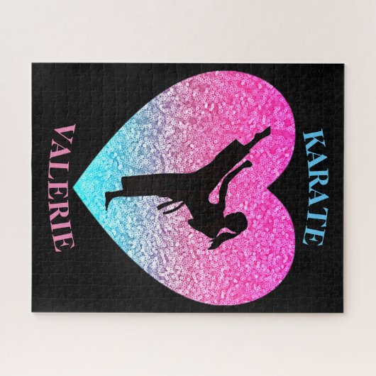 Karate Girls Heart Puzzle (Horizontal)