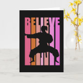 Karate Girls Kung Fu Krav Maga Birthday Retro Karte (Gelbe Blume)