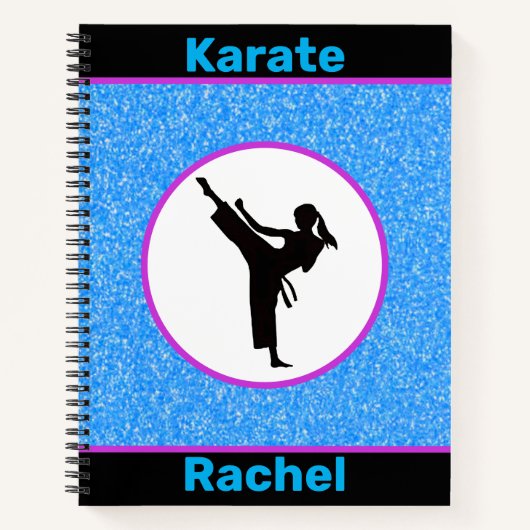 Karate Girls Sparkle Notizblock (Vorderseite)
