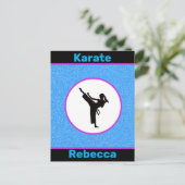 Karate Girls Sparkle Postkarte (Stehend Vorderseite)