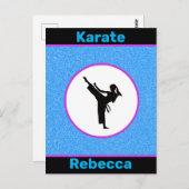 Karate Girls Sparkle Postkarte (Vorne/Hinten)