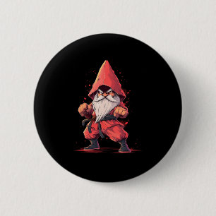 Karate Gnome Taekwondo Martial Arts Fighter Button