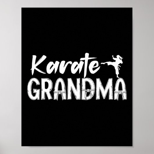 Karate Grandma Appreciation Karate Grandmutter Poster (Vorne)