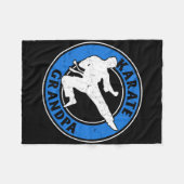 Karate Grandpa Karate Kämpfer Opa Karate Figh Fleecedecke (Vorderseite (Horizontal))