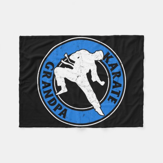 Karate Grandpa Karate Kämpfer Opa Karate Figh Fleecedecke (Vorderseite (Horizontal))