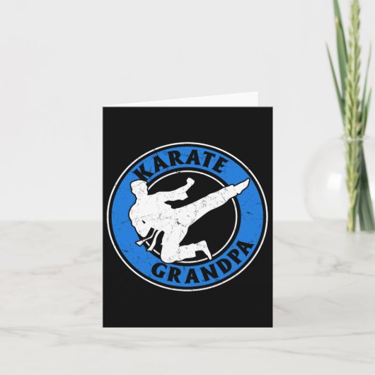 Karate Grandpa Karate Kämpfer Opa Karate Figh Karte (Vorderseite)
