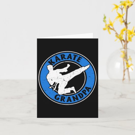 Karate Grandpa Karate Kämpfer Opa Karate Figh Karte (Gelbe Blume)